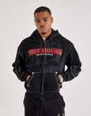 True Religion Anniversary Big-T Zip Fleece Hoodie