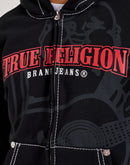 True Religion Anniversary Big-T Zip Fleece Hoodie
