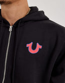 True Religion Arch Logo Full-Zip Fleece Hoodie
