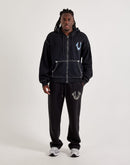 True Religion Horseshoe Paint Big-T Zip Fleece Hoodie