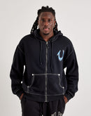 True Religion Horseshoe Paint Big-T Zip Fleece Hoodie