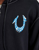 True Religion Horseshoe Paint Big-T Zip Fleece Hoodie