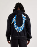 True Religion Horseshoe Paint Big-T Zip Fleece Hoodie
