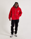 True Religion Horseshoe Paint Big-T Zip Fleece Hoodie