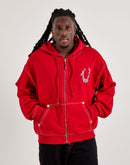 True Religion Horseshoe Paint Big-T Zip Fleece Hoodie