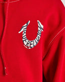 True Religion Horseshoe Paint Big-T Zip Fleece Hoodie