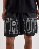 True Religion Block Logo Nylon Shorts