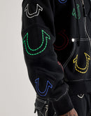 True Religion Big T Cinched Full-Zip Fleece Hoodie