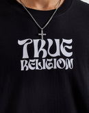 True Religion Wavy Logo Buddha Face Tee