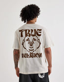 True Religion Wavy Logo Buddha Face Tee