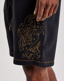 True Religion Rodeo Big T Fleece Sweat Shorts