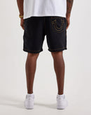 True Religion Rodeo Big T Fleece Sweat Shorts