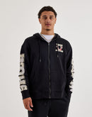 True Religion Applique Full-Zip Fleece Hoodie