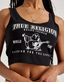 True Religion SRS Logo Crop Tank Top