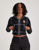True Religion Playboy Crystal Zip Hoodie