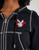 True Religion Playboy Crystal Zip Hoodie