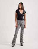 True Religion Cap Sleeve V-Neck Tee