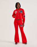True Religion Crystal Logo Flare Fleece Pants
