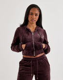True Religion Crystal Velour Full-Zip Hoodie