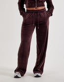 True Religion Crystal Velour Straight-Leg Pants