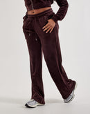 True Religion Crystal Velour Straight-Leg Pants