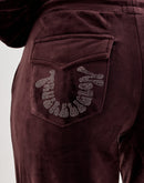 True Religion Crystal Velour Straight-Leg Pants