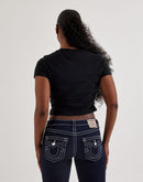 True Religion Crystal Wing Baby Tee