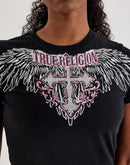 True Religion Crystal Wing Baby Tee