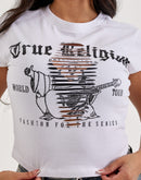 True Religion Distressed Cap-Sleeve Tee