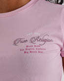 True Religion Crystal Buddha Baby Tee