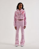 True Religion Embroidered Big T Full-Zip Fleece Hoodie