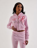 True Religion Embroidered Big T Full-Zip Fleece Hoodie