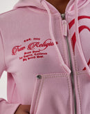 True Religion Embroidered Big T Full-Zip Fleece Hoodie
