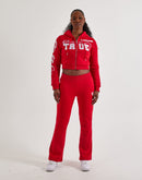 True Religion Embroidered Shrunken Full-Zip Fleece Hoodie