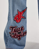 True Religion Bobbi Sporty Applique Baggy Denim Jeans