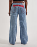 True Religion Bobbi Sporty Applique Baggy Denim Jeans