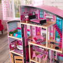 Shimmer Mansion Wooden Dollhouse, Over 4 Feet Tall, Lights & Sounds and 30 Pieces