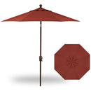 Treasure Garden, 7.5 Foot Aluminum Crank Lift Octagon Market Umbrella, Henna on Bronze