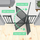 Extra Tall & Wide Safety Pet and Baby Gate - Grey