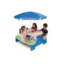 Kids Picnic Table with Umbrella - Grey