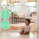Extra Tall & Wide Safety Pet and Baby Gate - Grey