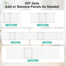150" Extra Wide Baby Gate with Door - White