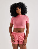 Under Armour HeatGear Cropped Mock-Neck Top