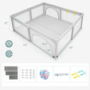 Wooden Baby Walker and Large Infant Playpen Bundle