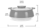MILTON Venice 2000 Insulated Inner Stainless Steel Casserole, 1.85 litres | BPA Free | Food Grade | Easy to Carry | Easy to Store | Ideal for Chapatti | Roti | Curd Maker