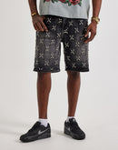 Vicious Denim Pearl Cluster Denim Shorts