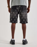 Vicious Denim Pearl Cluster Denim Shorts