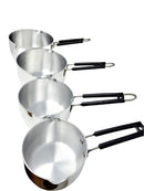 Vinod Aluminium Milk Pan 4 Pcs Set with Solid SS+Bak Handle