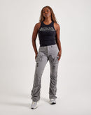 Von Dutch Rhinestone Ribbed Tank Top