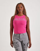 Von Dutch Rhinestone Ribbed Tank Top